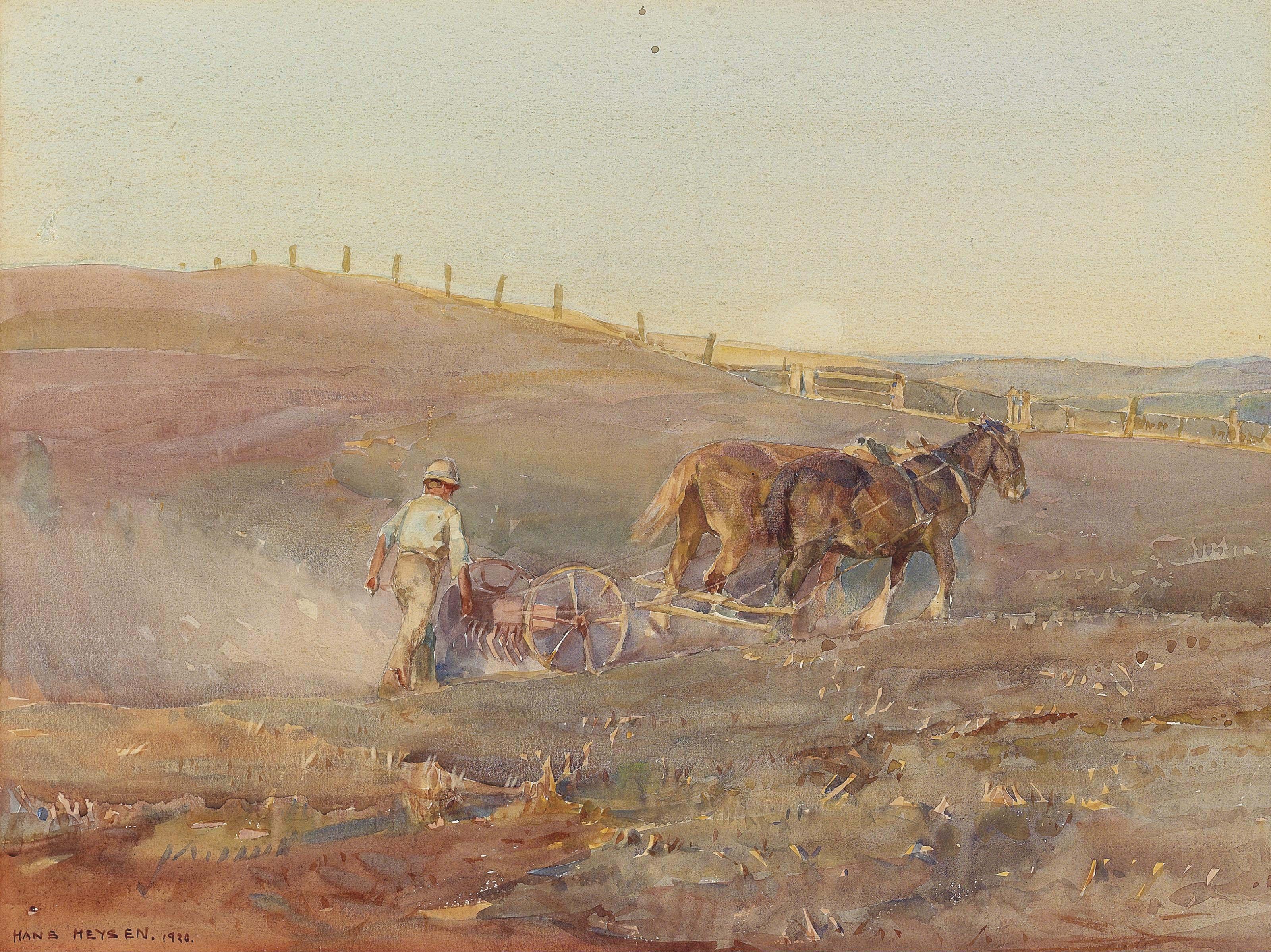 Sir Hans Heysen - Scarifying