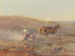 Sir Hans Heysen - Scarifying