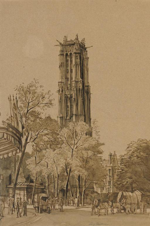 Sir Henry George Rushbury, R.A., R.W.S., - Tour Saint-Jacques, Paris