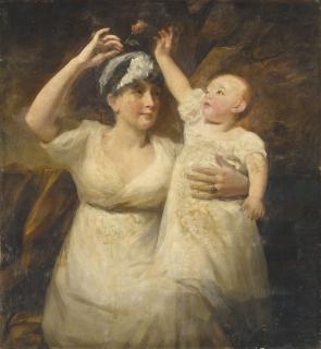 Sir Henry Raeburn R.A. - Double portrait of Mrs. Graham Young and her child, three-quarter-length