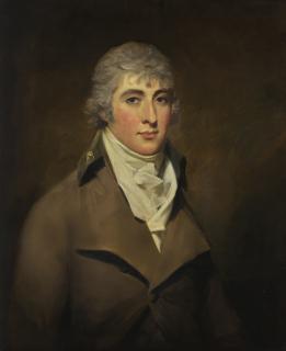 Sir Henry Raeburn, R.A. - Portrait Of James Hepburn, Half-Length, Wearing A Grey Coat And White Stock