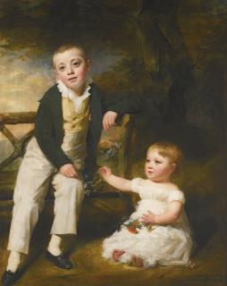Sir Henry Raeburn R.A. - Portrait Of Willoughby And Arthur Wood