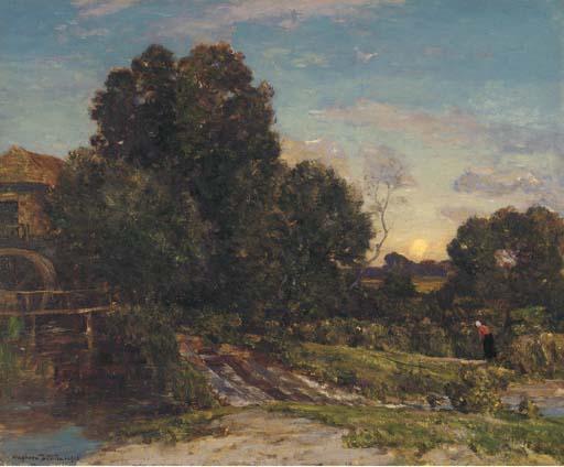 Sir Herbert Edwin Pelham Hughes-Stanton, R.A., P.R - Moonrise, The mill