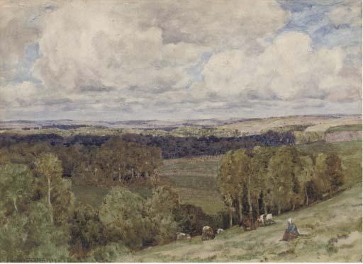 Sir Herbert Edwin Pelham Hughes-Stanton, R.A., P.R - The valley, Montreuil