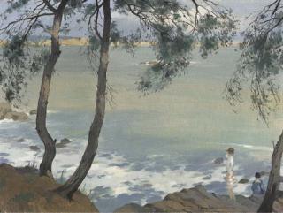 Sir Herbert James Gunn, R.A. - From Cap d\'Antibes