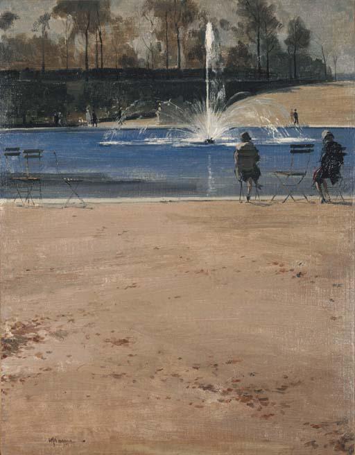 Sir Herbert James Gunn, R.A. - Grand Bassin, Le Jardin Des Tuileries, Paris