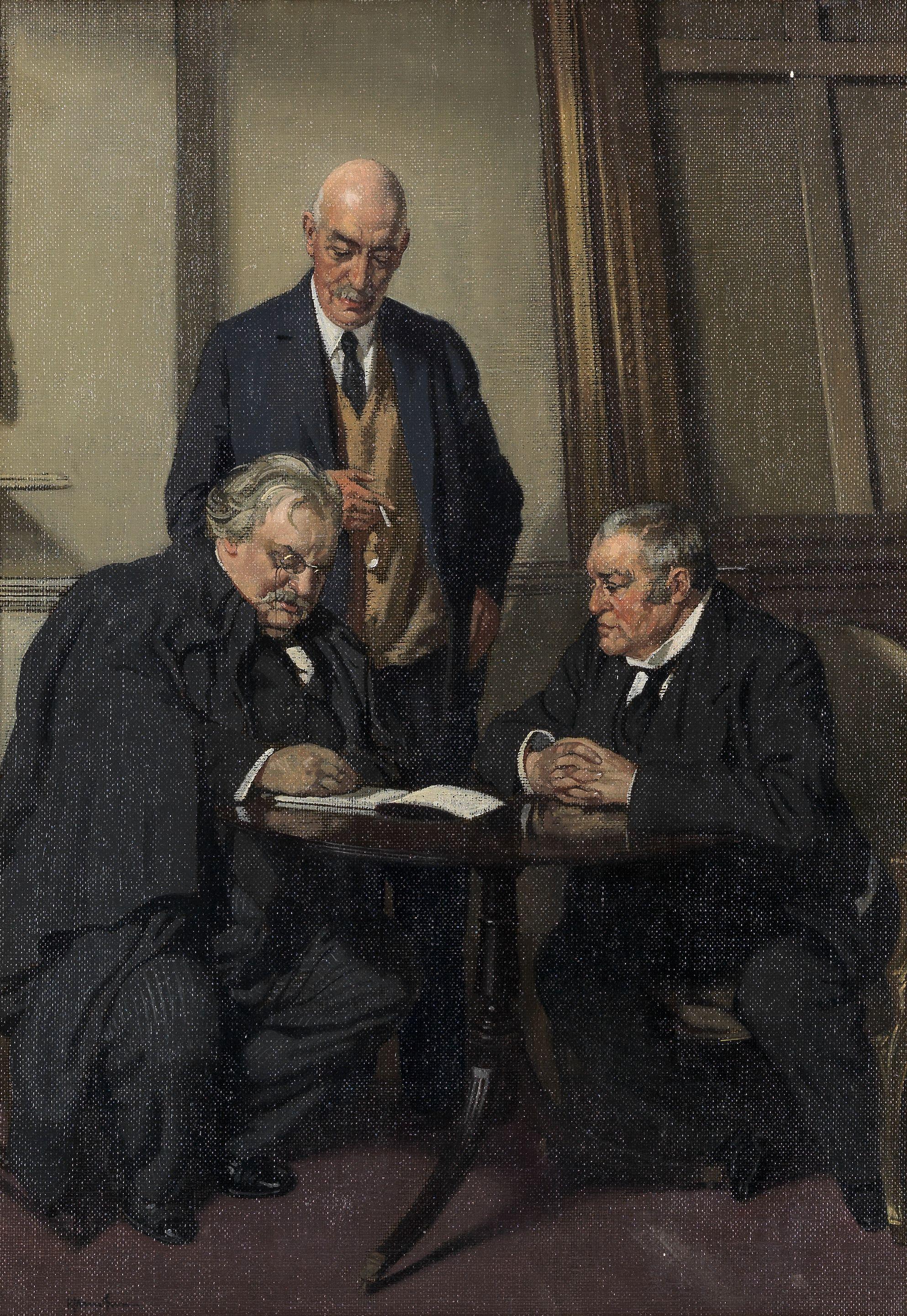 Sir Herbert James Gunn RA PRP RSW - \'Conversation piece\', 1932