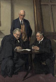 Sir Herbert James Gunn RA PRP RSW - \'Conversation piece\', 1932