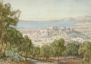 Sir Herbert Pelham Edwin Hughes-Stanton - A view of Athens and the Acropolis