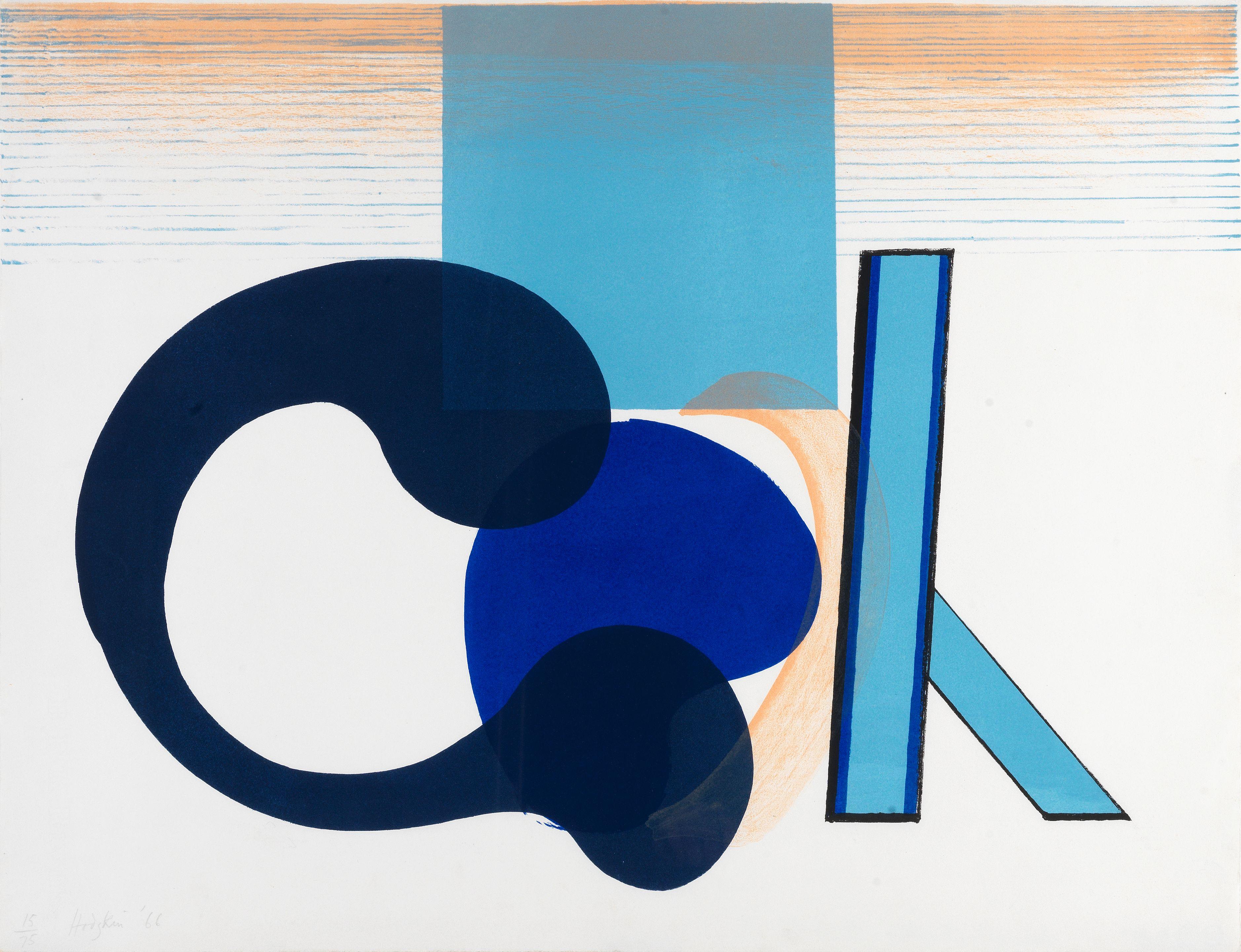 Sir Howard Hodgkin - Interior with figure, from 5 Rooms