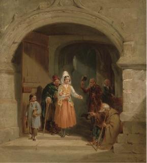 Sir Hubert von Herkomer, R.A., R.W.S., C.V.O. - The Blessing of Charity