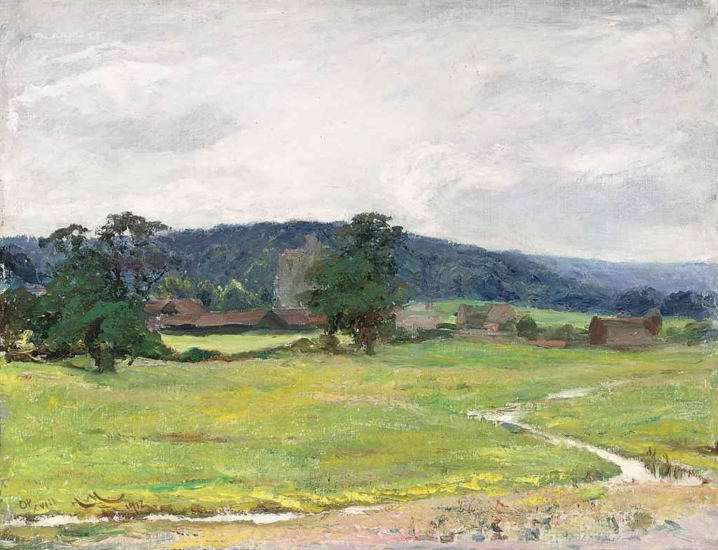 Sir Hubert von Herkomer, R.A., R.W.S., C.V.O. - The distant church