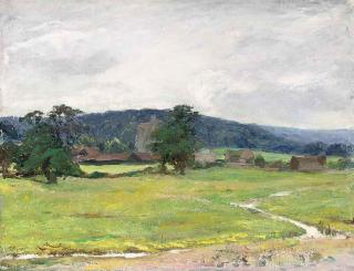 Sir Hubert von Herkomer, R.A., R.W.S., C.V.O. - The distant church