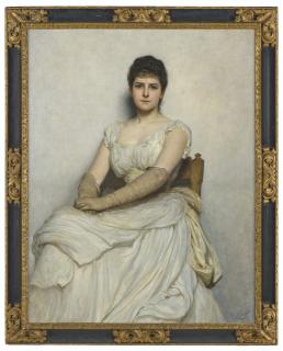 Sir Hubert Von Herkomer, R.A., R.W.S. - Miss Katherine Grant (The Lady in White)