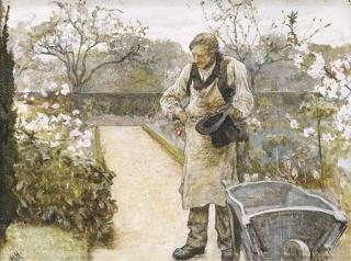 Sir Hubert Von Herkomer, R.A., R.W.S. - The old gardener