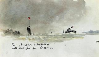 Sir Hugh Casson, P.R.A. - A tug on a French estuary (illustrated); and View of a Venetian lagoon