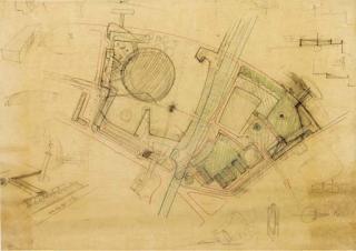 Sir Hugh Casson, P.R.A. - An original architectural plan for the Festival of Britain, 1951