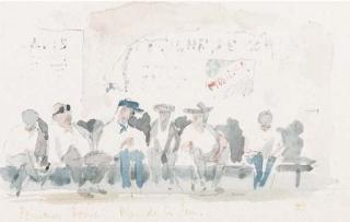 Sir Hugh Casson, P.R.A. - Pensioners Bench, Place de la Tour