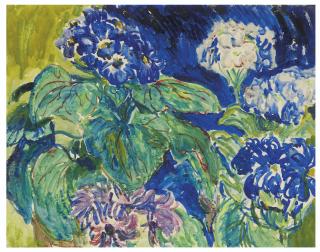 Sir Jacob Epstein - Blue Primulas