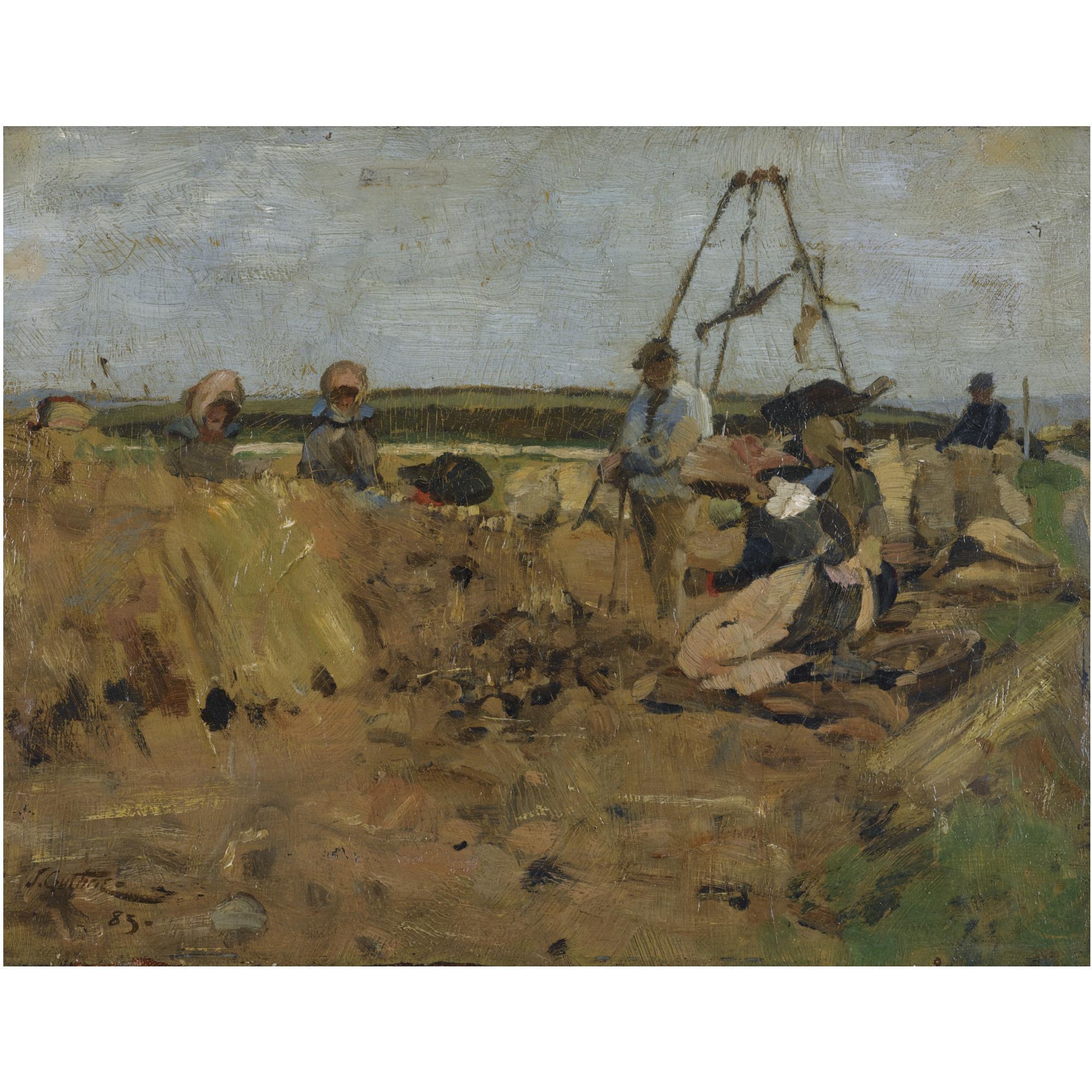 Sir James Guthrie P.R.S.A. - The Potato Pickers, Thornton Loch