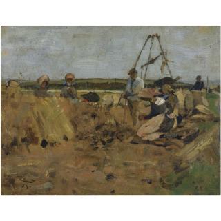 Sir James Guthrie P.R.S.A. - The Potato Pickers, Thornton Loch