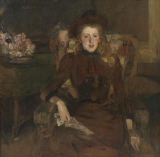 Sir James Guthrie PRSA HRA RSW LLD - Portrait of Miss Wilson
