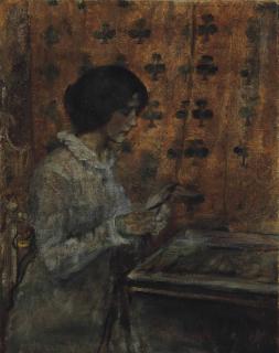 Sir James Jebusa Shannon, R.A., R.B.A., P.R.S.P.P. - Finishing Touches