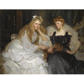 Sir James Jebusa Shannon, R.A., R.B.A., R.H.A. - Portraits Of Lorna And Dorothy Bell, Daughters Of W. Heward Bell, Esq. 