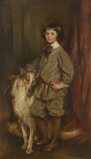 Sir James Jebusa Shannon, R.A., R.B.A. - Meredith \'Bunny\' Howland Pyne with his Dog, Hector