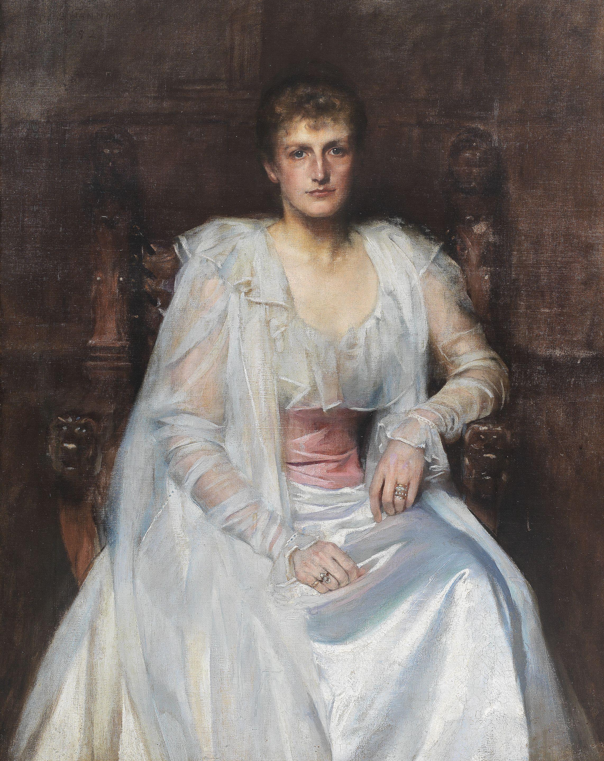 Sir James Jebusa Shannon, RA, RBA, RHA - Portrait of Lady Gundrede O\'Brien (nee de Trafford of Trafford Park)