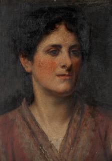 Sir James Jebusa Shannon, RA, RBA, RHA - Portraits of an elderly woman and man, a pair both 47.6 x 35.8cm (18 3/4 x 14 1/8in). (2)