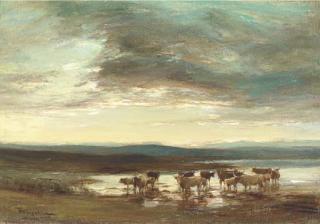 Sir James Lawton Wingate, P.R.S.A. - Cattle watering