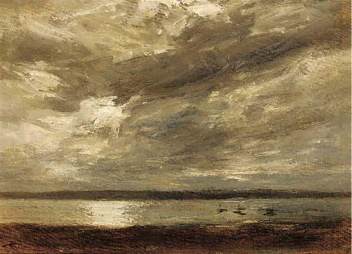 Sir James Lawton Wingate, P.R.S.A. - Fishing fleet in Kilbrennan Sound, Arran