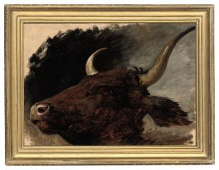 Sir James Lawton Wingate, P.R.S.A. - Head study of a bull