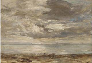 Sir James Lawton Wingate, P.R.S.A. - Pale sunset, Machrie