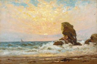 Sir James Lawton Wingate, P.R.S.A. - Sunset off the coast