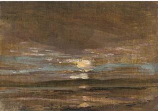 Sir James Lawton Wingate, P.R.S.A. - Sunset over the hills