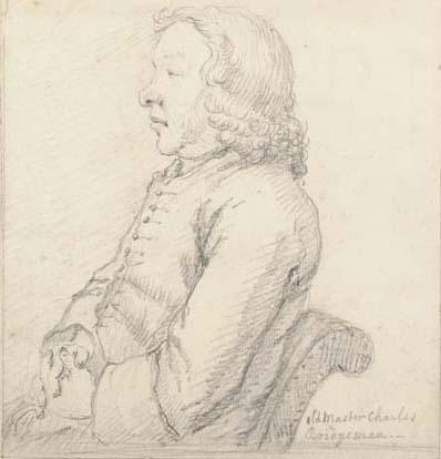 Sir James Thornhill - Portrait of Charles Bridgeman, half-length, seated