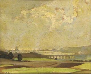 Sir John Alfred Arnesby Brown, R.A. - Border Bridge, Berwick