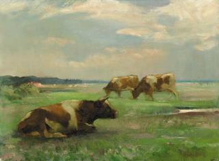 Sir John Alfred Arnesby Brown, R.A. - Cattle In A Landscape