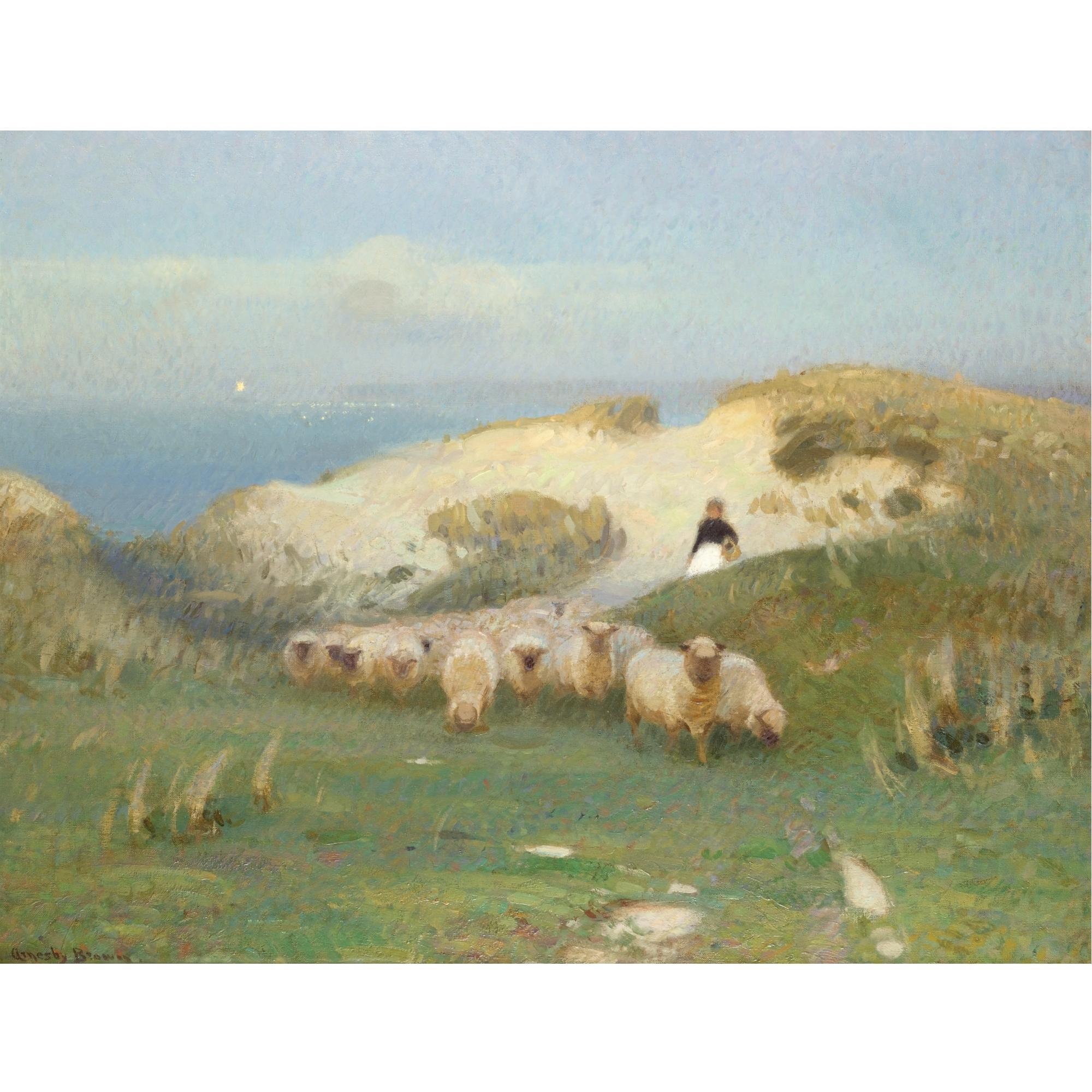 Sir John Alfred Arnesby Brown, R.A. - On The Dunes Near St. Ives