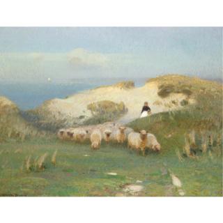 Sir John Alfred Arnesby Brown, R.A. - On The Dunes Near St. Ives