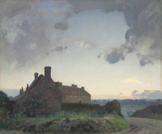 Sir John Alfred Arnesby Brown, R.A. - The end of the village, Haddiscoe