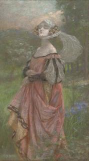 Sir John Bernard Partridge - Wandering among the bluebells