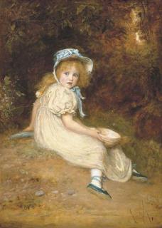 Sir John Everett Millais, Bt., P.R.A. - Little Miss Muffet