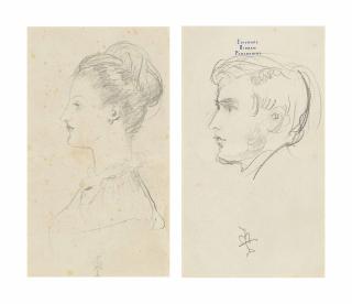 Sir John Everett Millais, Bt., P.R.A. - Portrait studies of George and Effie Millais, bust length