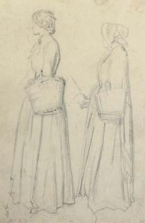 Sir John Everett Millais, Bt., P.R.A. - Studies of Emma Moreland For Tennyson\'S Edward Gray