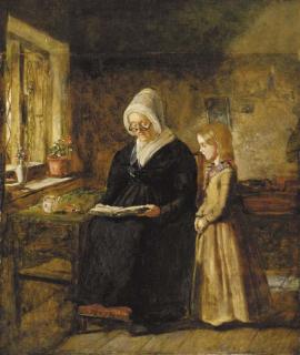 Sir John Everett Millais, Bt., P.R.A. - The reading lesson
