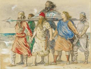 Sir John Everett Millais, P.R.A. - The Head of Bran