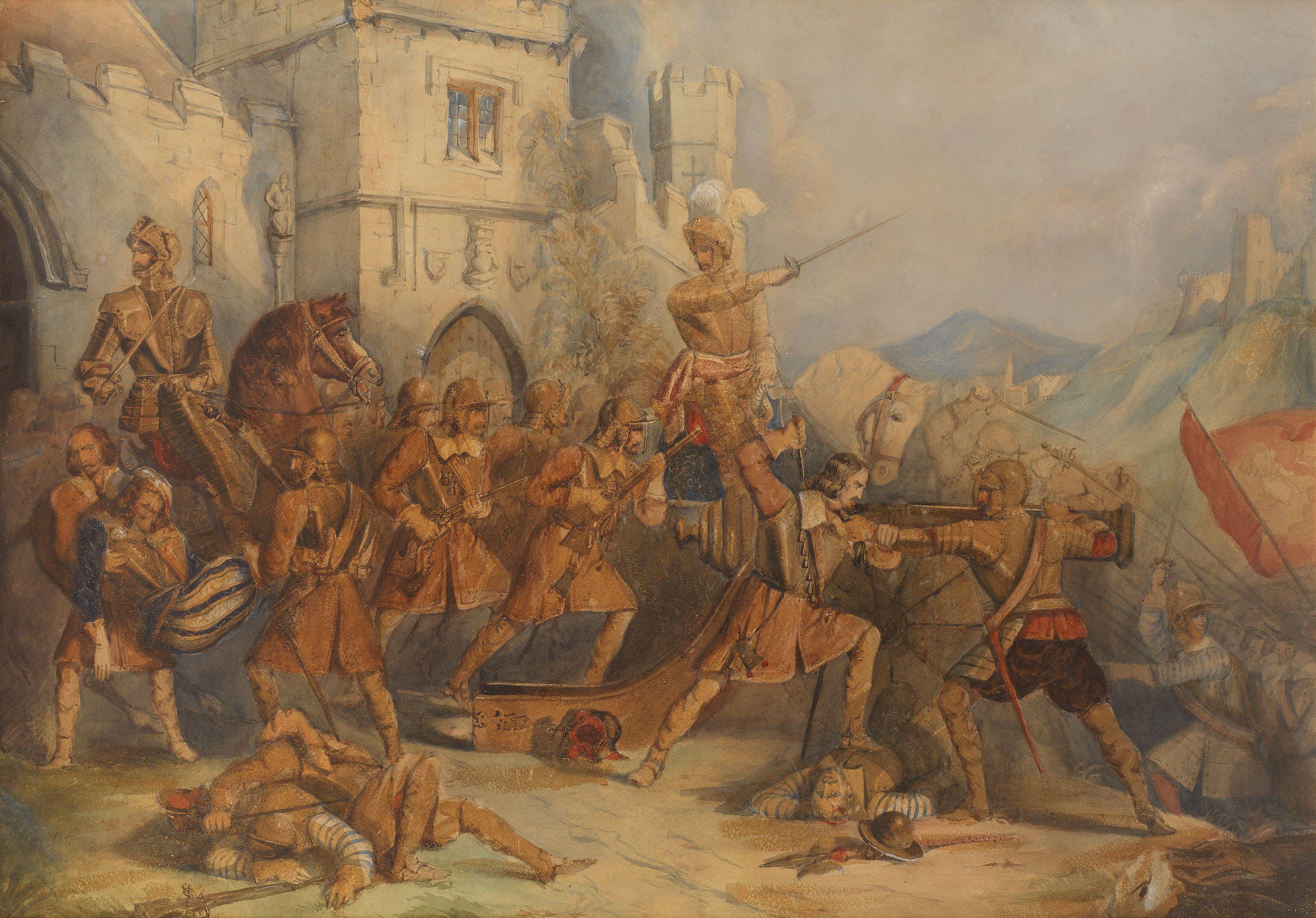 Sir John Everett Millais, PRA - Attack on Kenilworth Castle